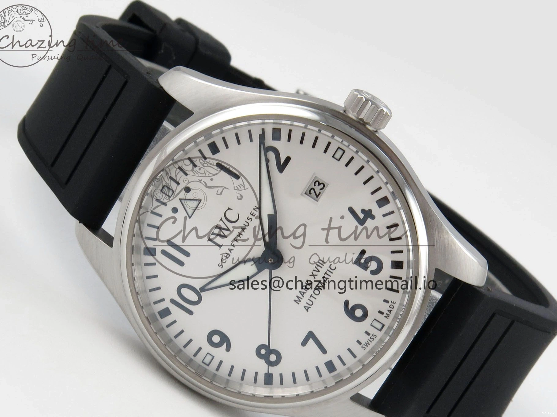 MIROTIME 0320 SunProtective Pilot Mark XX BLSF SS 1:1 Best Edition White Dial on Black Rubber Strap MIYOTA 6995